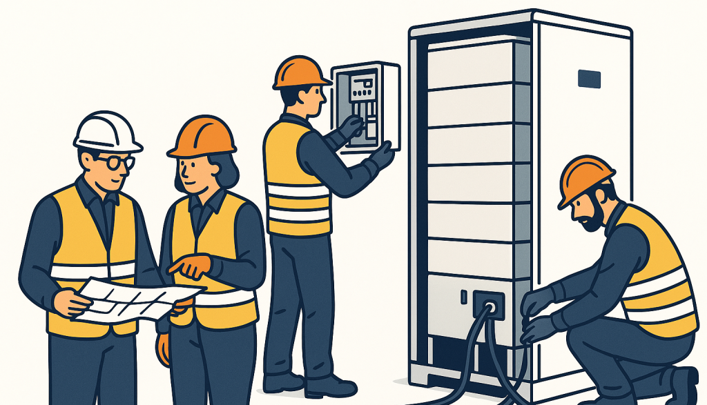 Installation Batteriespeicher Industrie und Gewerbe